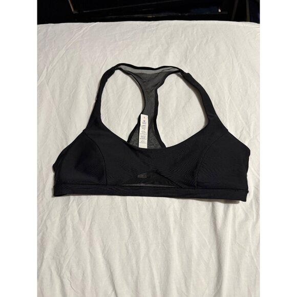 NWOT Lululemon Flow Rider Racerback Black Swim Top Bra Aquelu Fabric A/B Cup 6 S - Picture 7 of 8